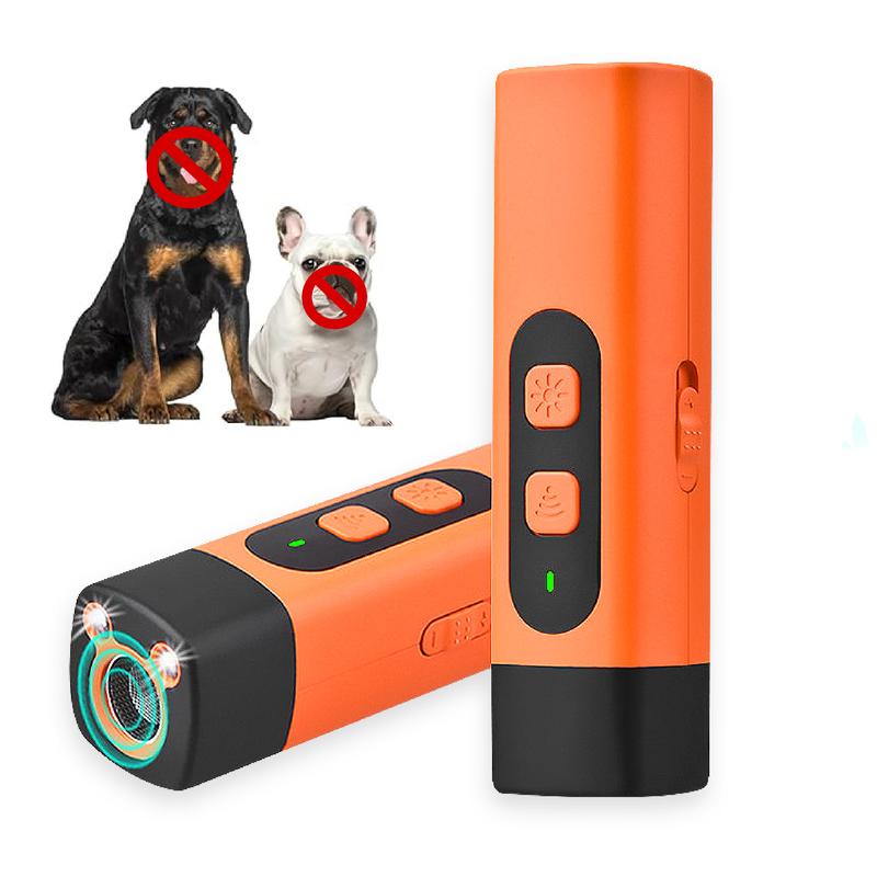 Rechargeable Ultrasonic Dog Bark Control Device with LED Flashlight