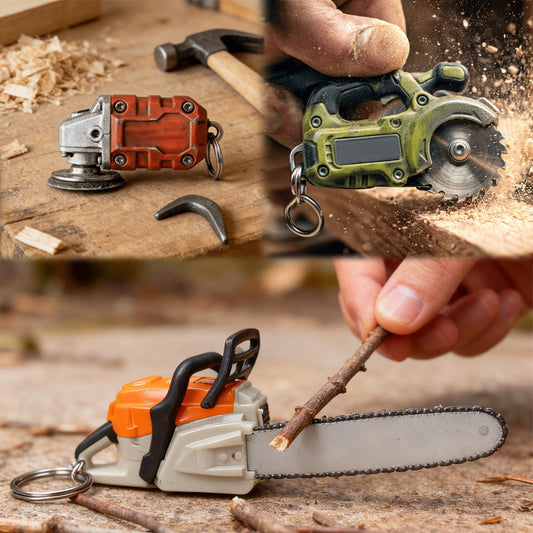 Mini Functional Power Tool Keychain Set