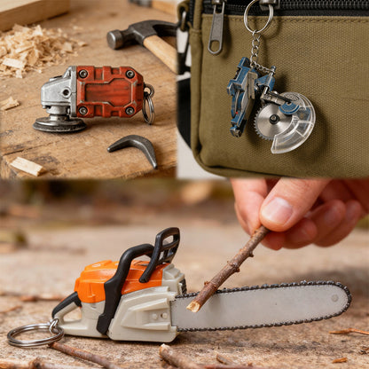 Mini Functional Power Tool Keychain Set
