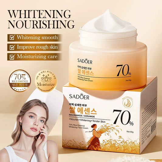 Korean Rice Brightening & Hydrating Wash-Off Face & Body Mask | Gentle Exfoliating, Glow & Smooth Skin Care Lightweight Moisturizing Radiant Sensitive Skin