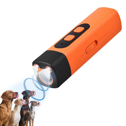 Rechargeable Ultrasonic Dog Bark Control Device with LED Flashlight