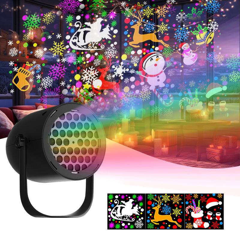 LED Holiday Projection Lamp – USB Powered, 16 Dynamic Patterns