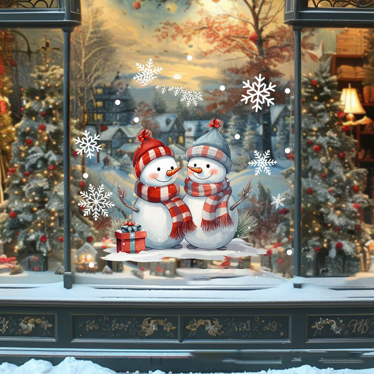 Santa 3D Breakthrough Wall Sticker – Removable Christmas Vinyl Decor