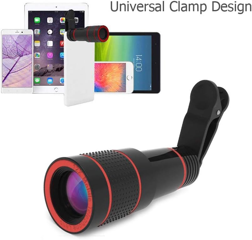 12X HD Telephoto Clip-On Phone Camera Lens & Monocular
