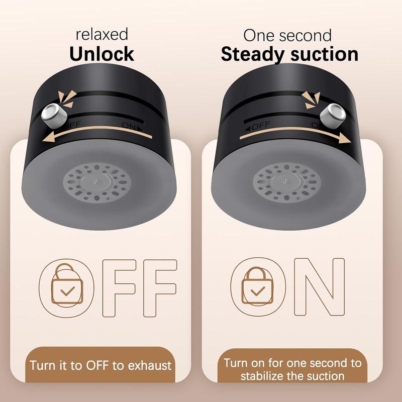 2025 Vacuum Magnetic Phone Mount – Foldable Double-Sided Suction Holder for Any Phone