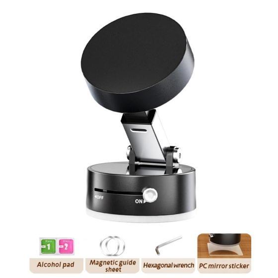 2025 Vacuum Magnetic Phone Mount – Foldable Double-Sided Suction Holder for Any Phone