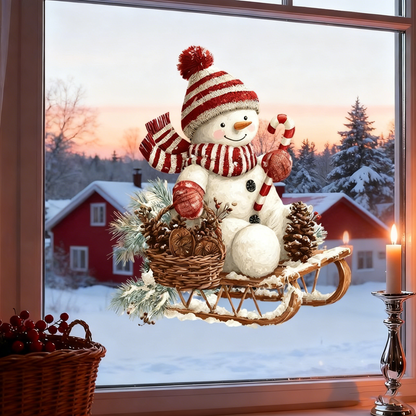 Santa 3D Breakthrough Wall Sticker – Removable Christmas Vinyl Decor