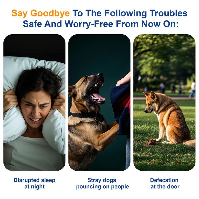 Rechargeable Ultrasonic Dog Bark Control Device with LED Flashlight