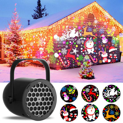 LED Holiday Projection Lamp – USB Powered, 16 Dynamic Patterns