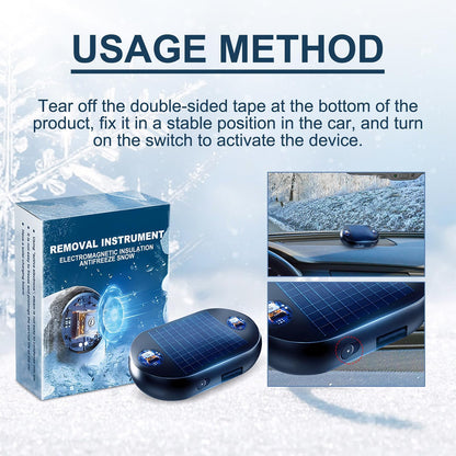 Electromagnetic Anti-Freezing Device / Enjoy a clear windshield every winter morning.