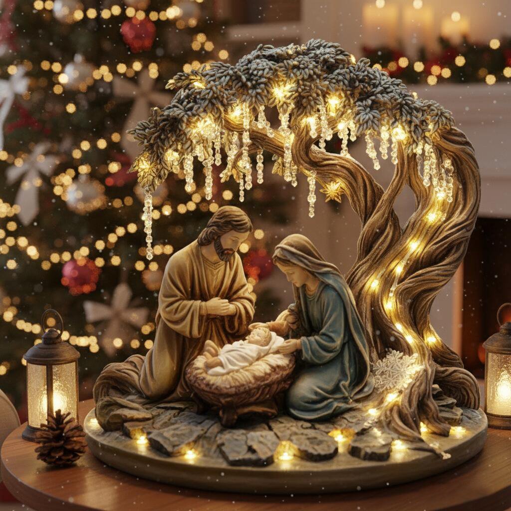 Buy 2 Get 5% OFF& Free Shipping🎄🎁Christmas Nativity Scene Decorative Figurine