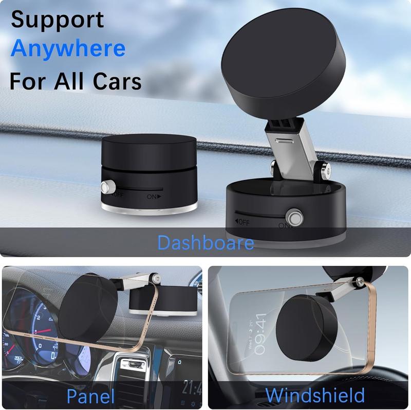 2025 Vacuum Magnetic Phone Mount – Foldable Double-Sided Suction Holder for Any Phone